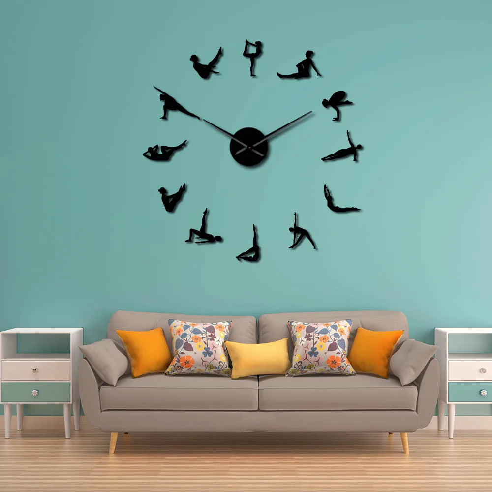 Pilates Poses DIY Wall Clock