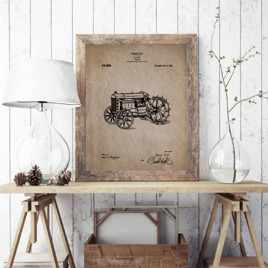 Vintage Farm Items Patent-Style Designs Posters for Farm House