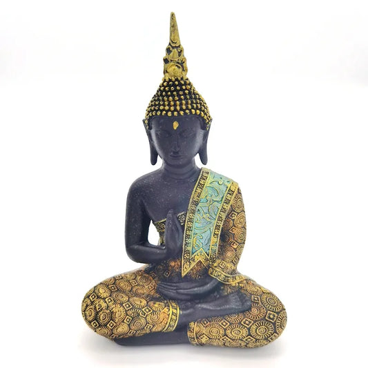Mini Buddha with Hair Statue along with Green Elements