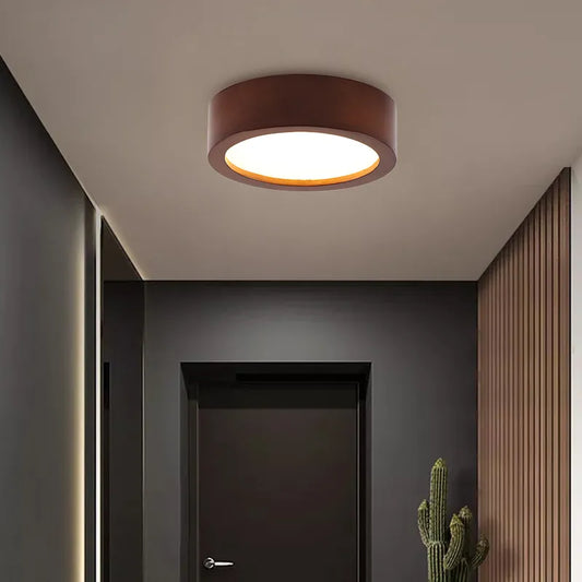 Nordic-Style Natural Wood Ceiling Lamp