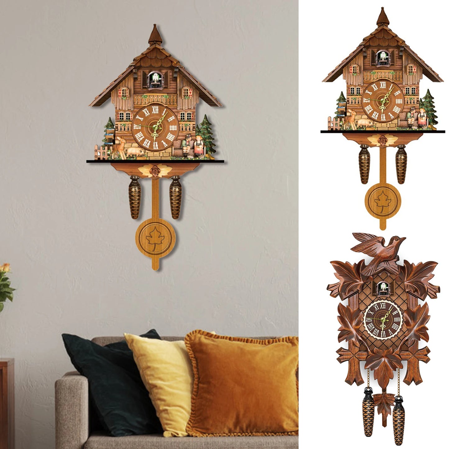 Retro Nordic German Cuckoo Clock