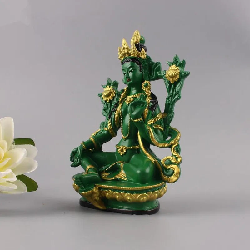 Green Colored Ma Tara Figurine