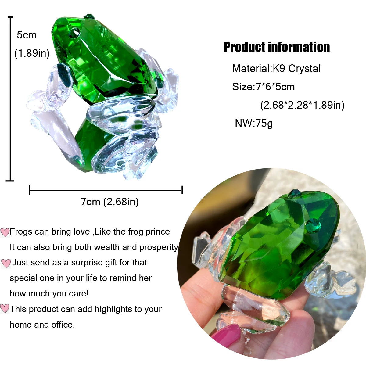 Crystal Frog Mini Figurine