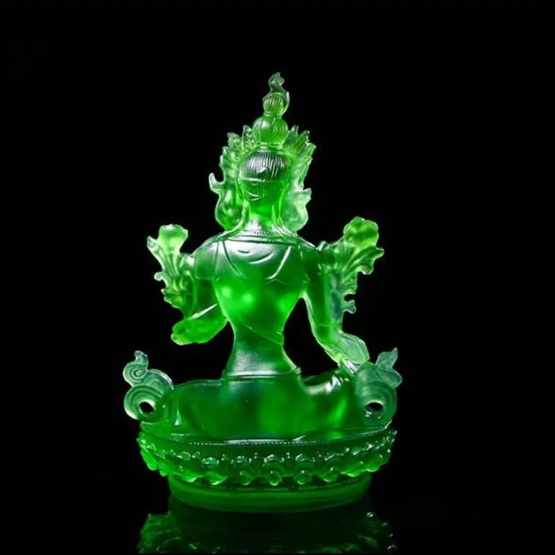 Green Tara Sculpture: Bodhisattva Efficacious Statue