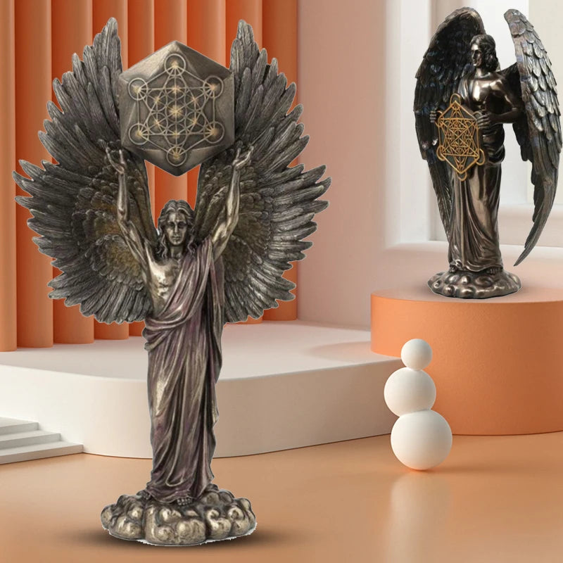 Bronzed Seraphim Resin Statue