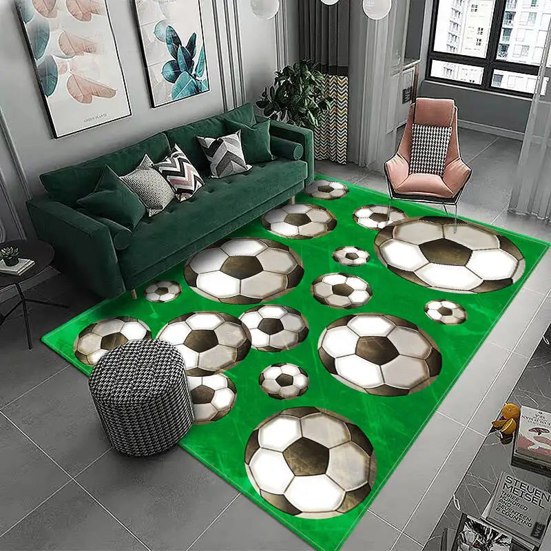 3D Football Field Carpet For Kids