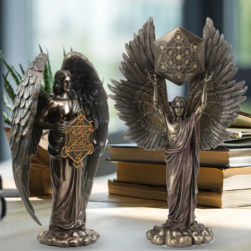 Bronzed Seraphim Resin Statue