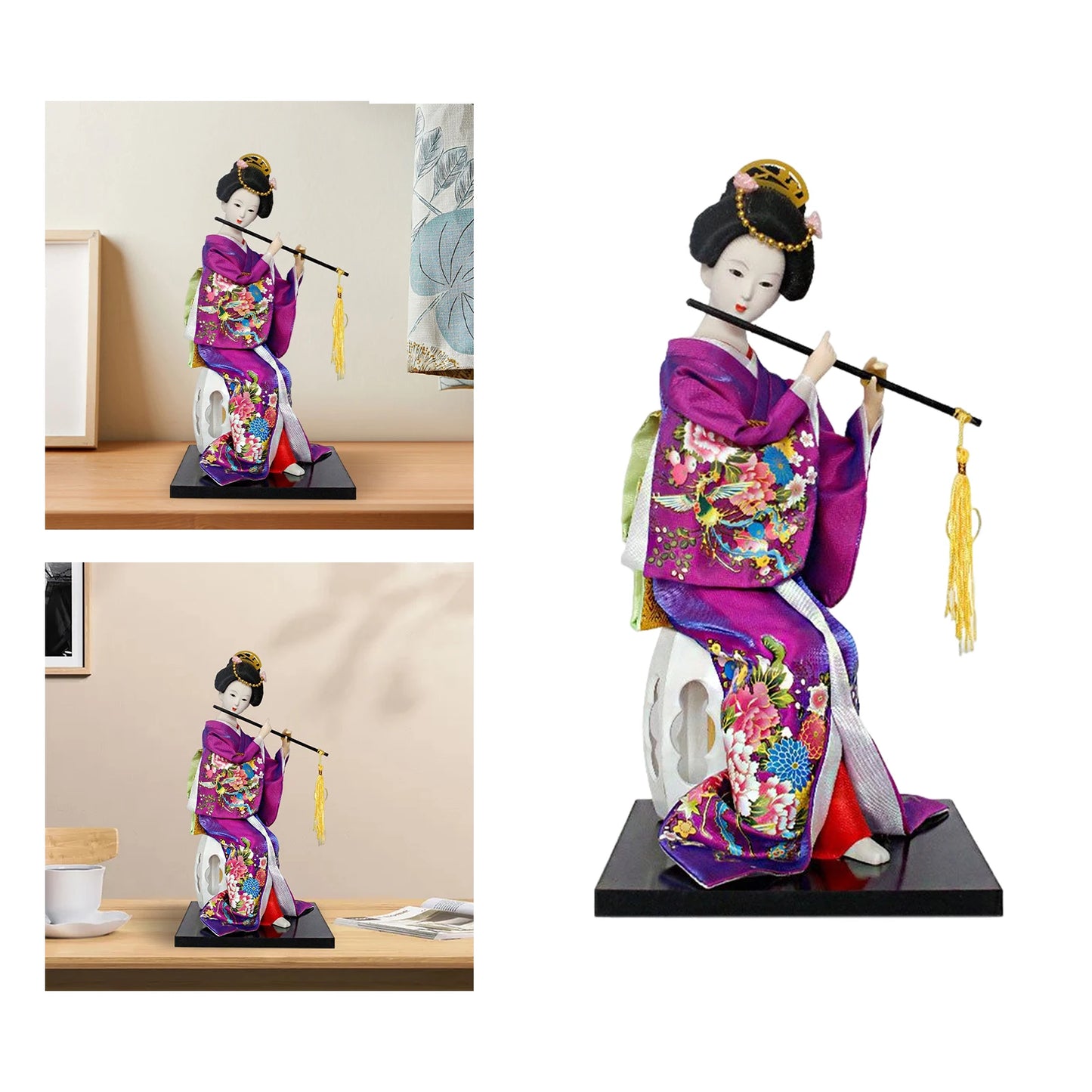 Japanese Geisha Doll Sculpture for Home