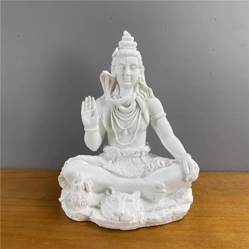 Shiva Pure White Statue