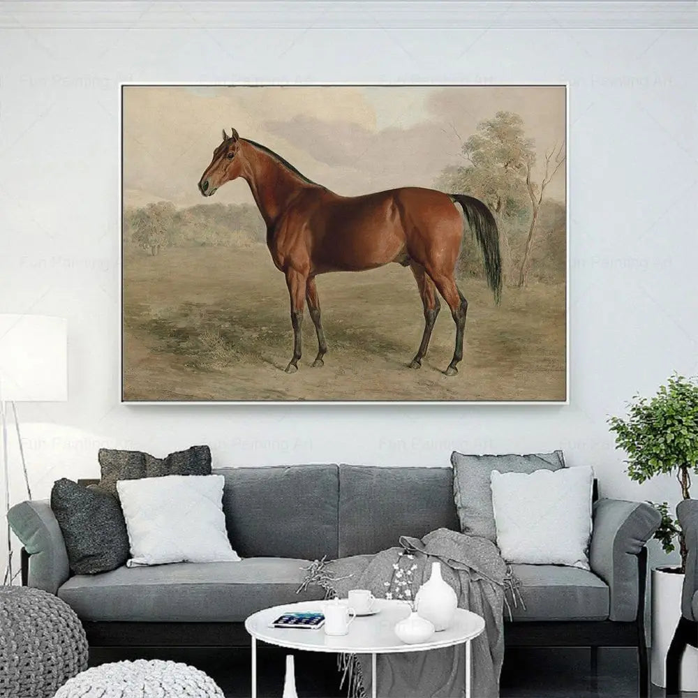 Antique Horse Poster for Farm House