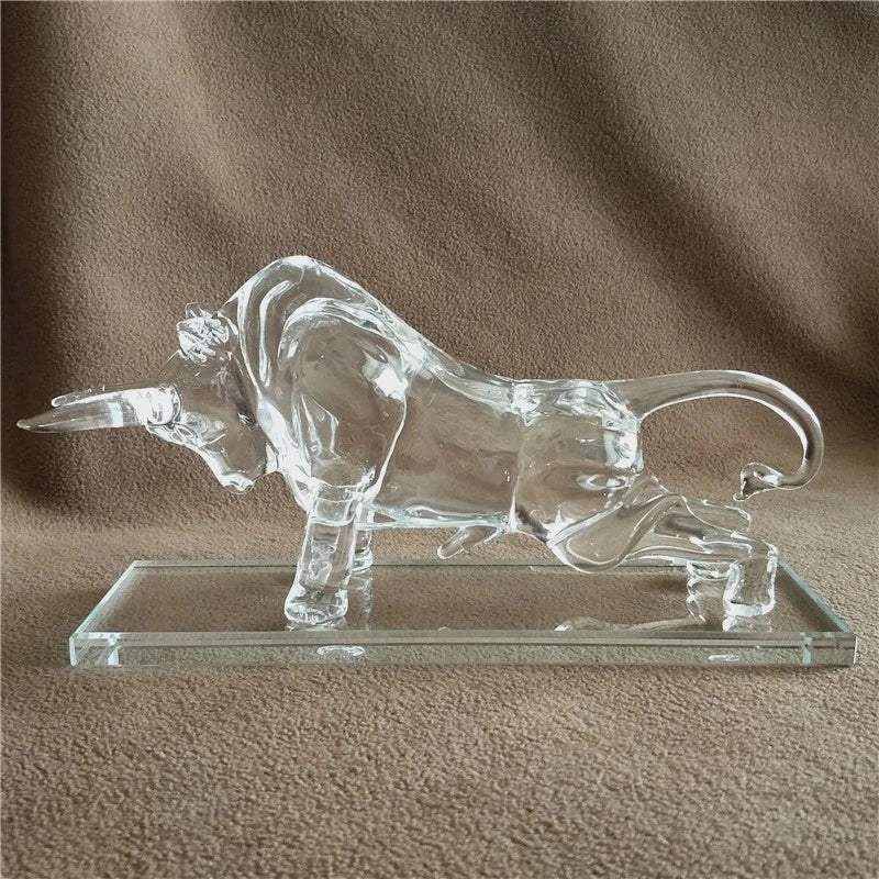 Crystal Bull Miniature Figurine