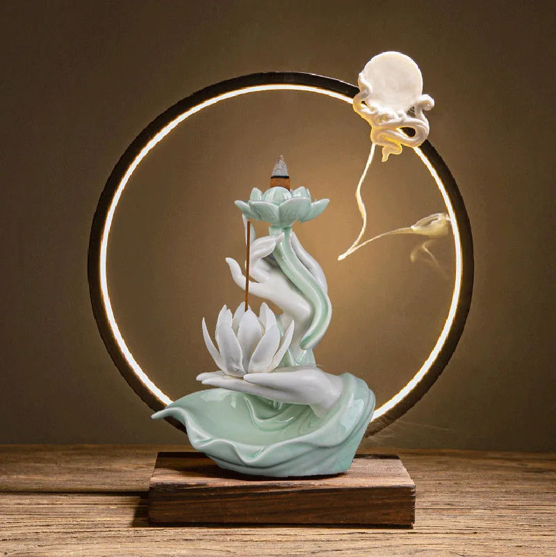 Handmade Ceramic Aromatherapy Fountain for Yoga & Meditation Spaces