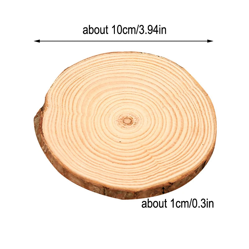 Natural Round Wooden Slice Cup Mat