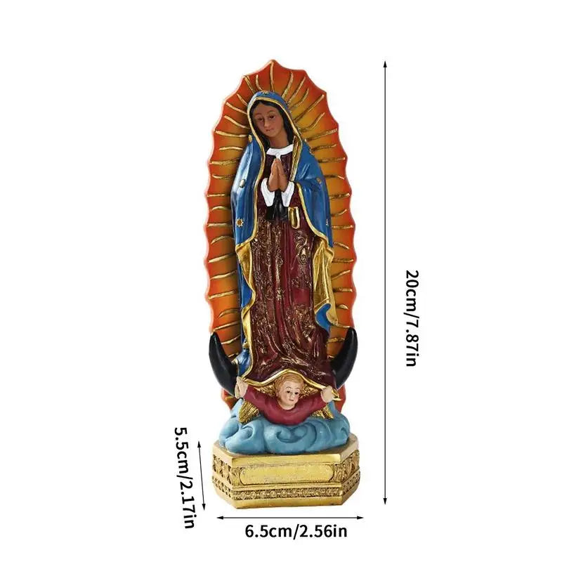 Beautifully Painted Guadalupe Statue