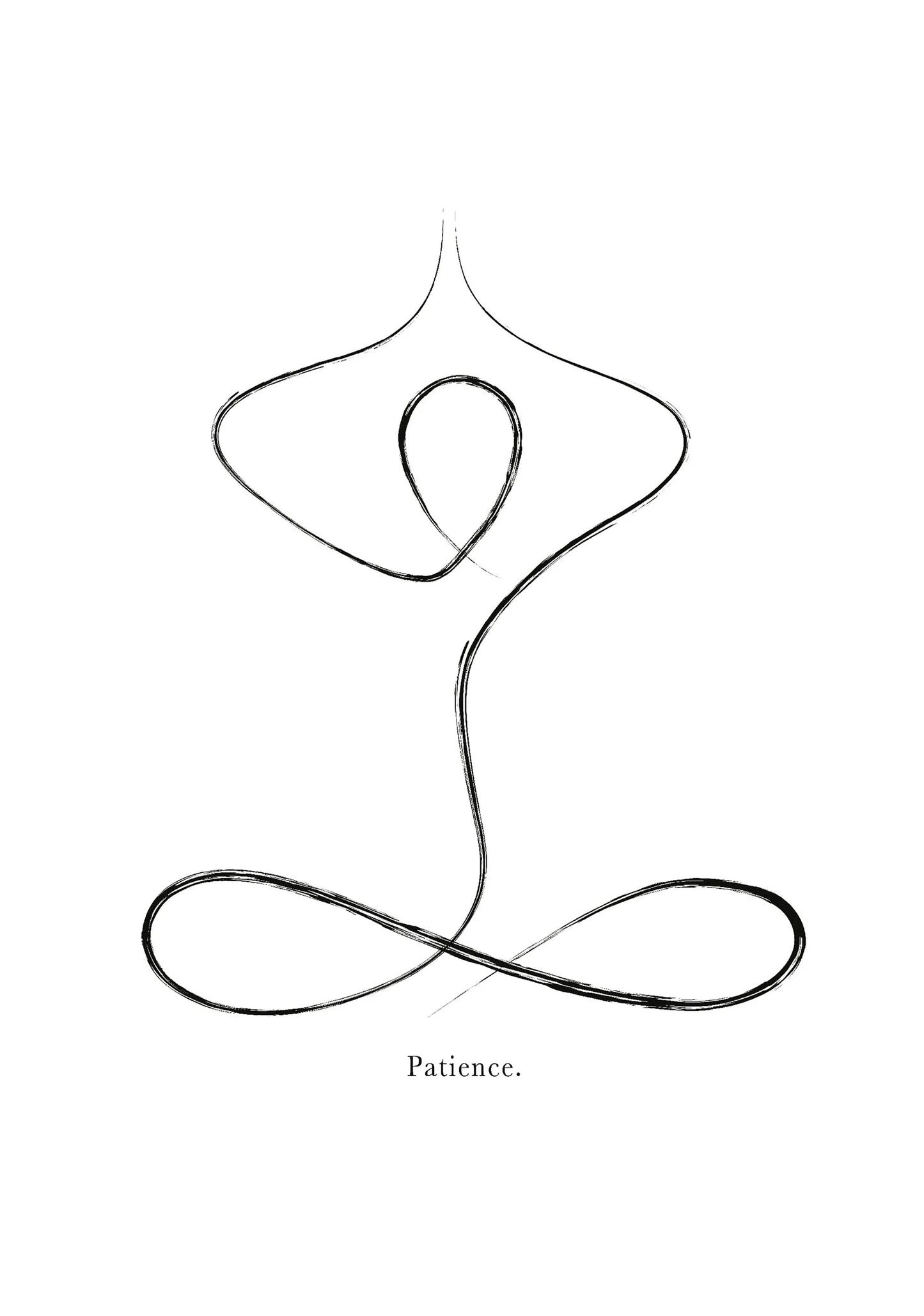 Yoga Pose Line Art Canvas – Minimalist Meditation Wall Decor