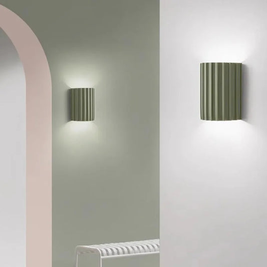 Modern LED Wall Lamp: Macaron Resin Sconces for Entryway