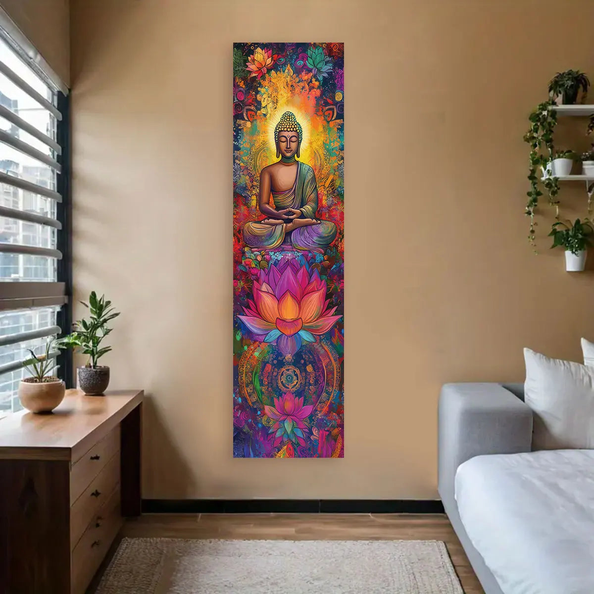 Buddha & Lotus Mandala Tapestry – Meditation Wall Hanging