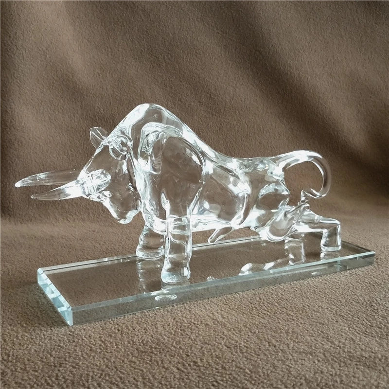 Crystal Bull Miniature Figurine