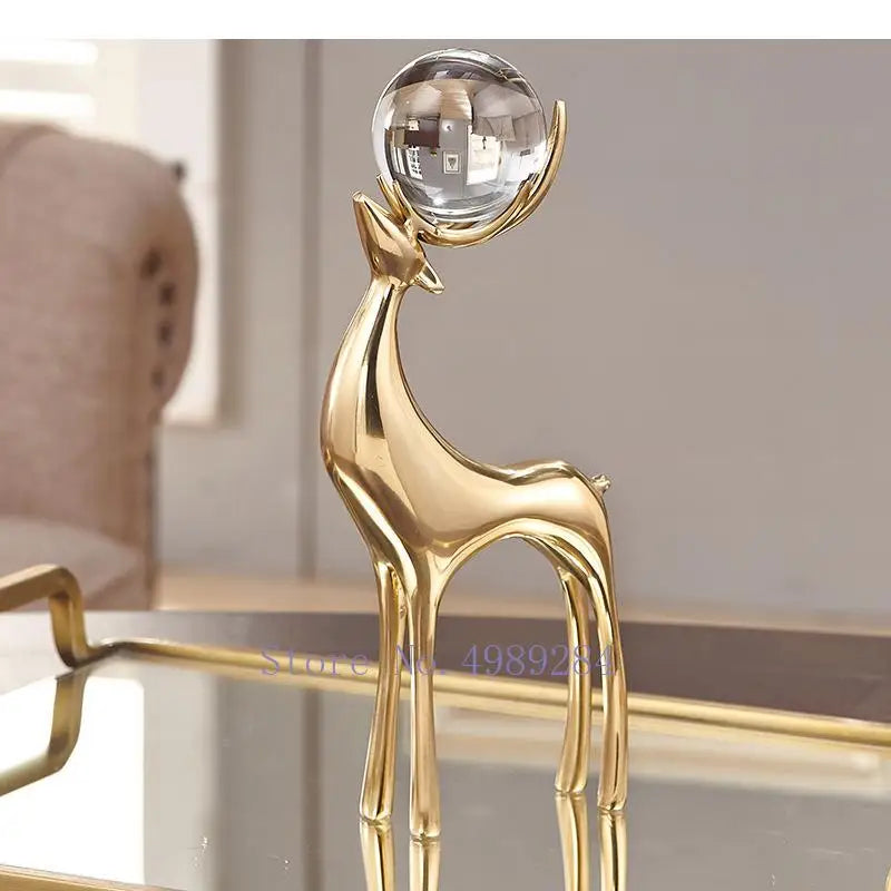 Deer with Crystals Nordic Figurine