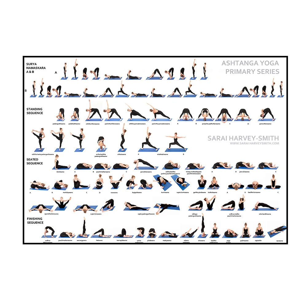 Yoga & Workout Action Pose Canvas Poster