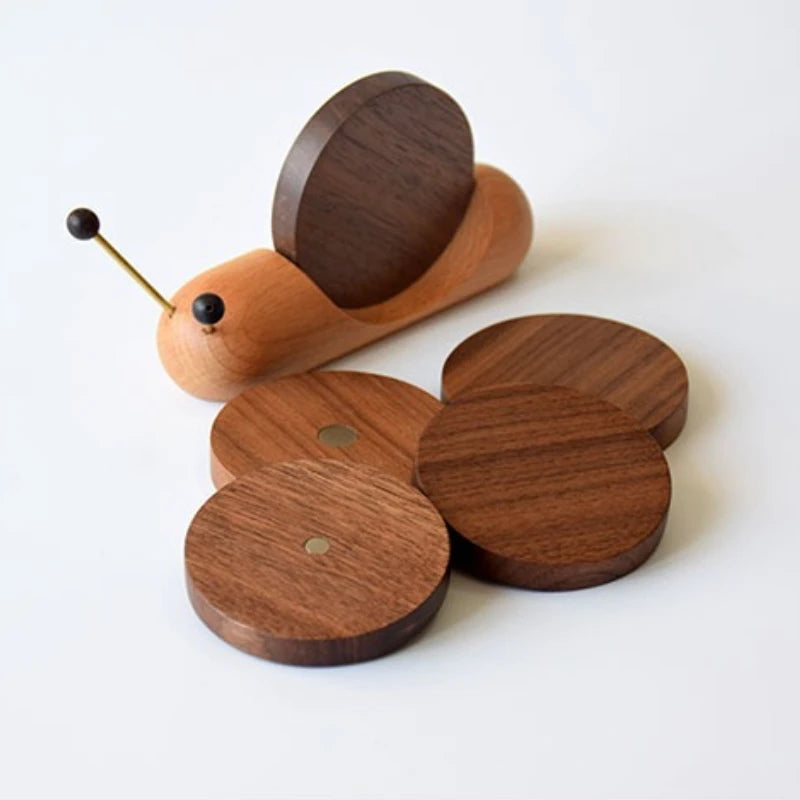 Japanese Style 1 Set Wood Cup Mat