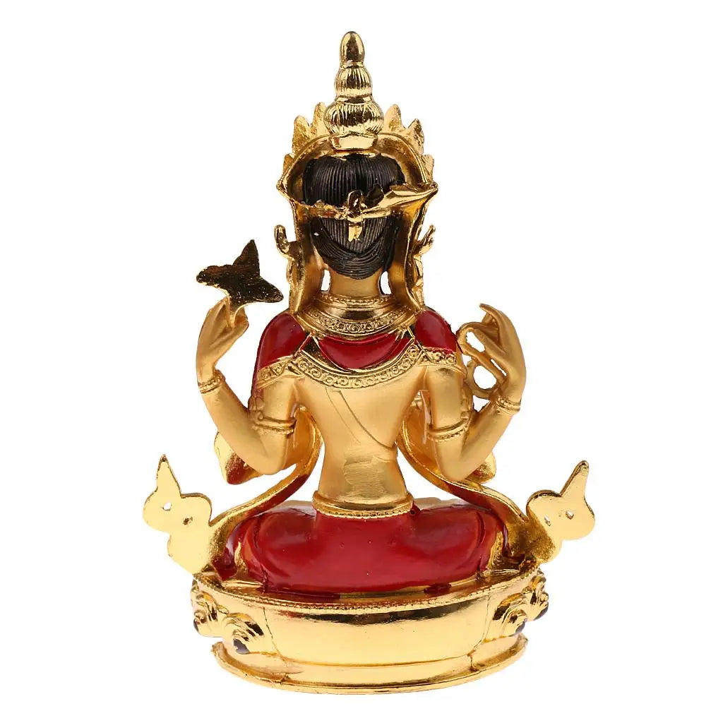 Tibetan Golden Avalokitesvara Statue