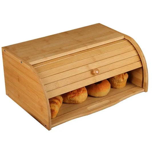 Multi-use Wooden Bread Box in Bamboo Wood