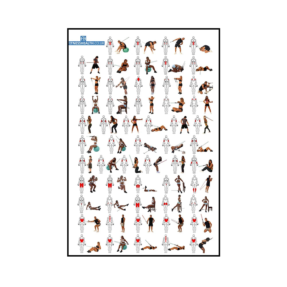 Yoga & Workout Action Pose Canvas Poster