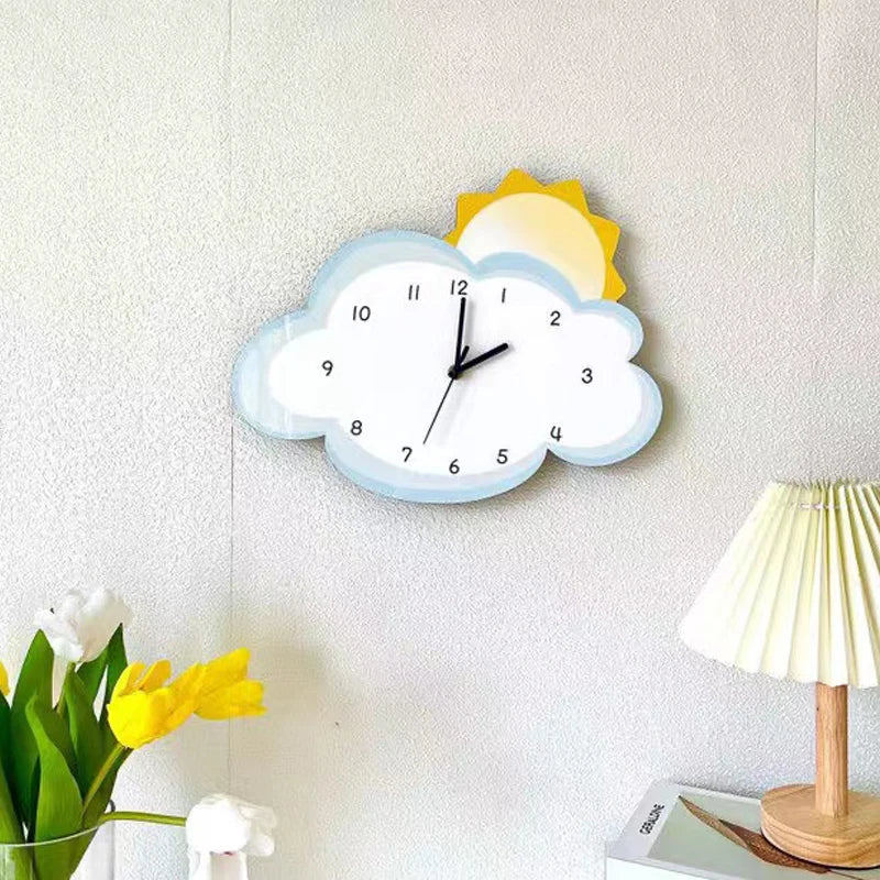 Cloud Cartoon Design Wall Clock