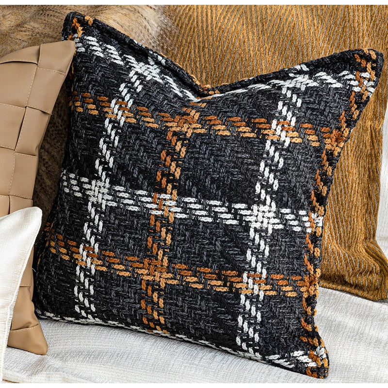 French Fashion Plaid Pillow Covers