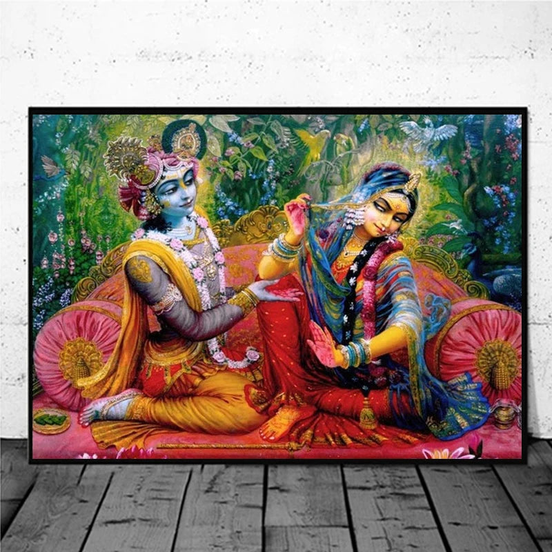 Radha and Krishna Canvas Paintings