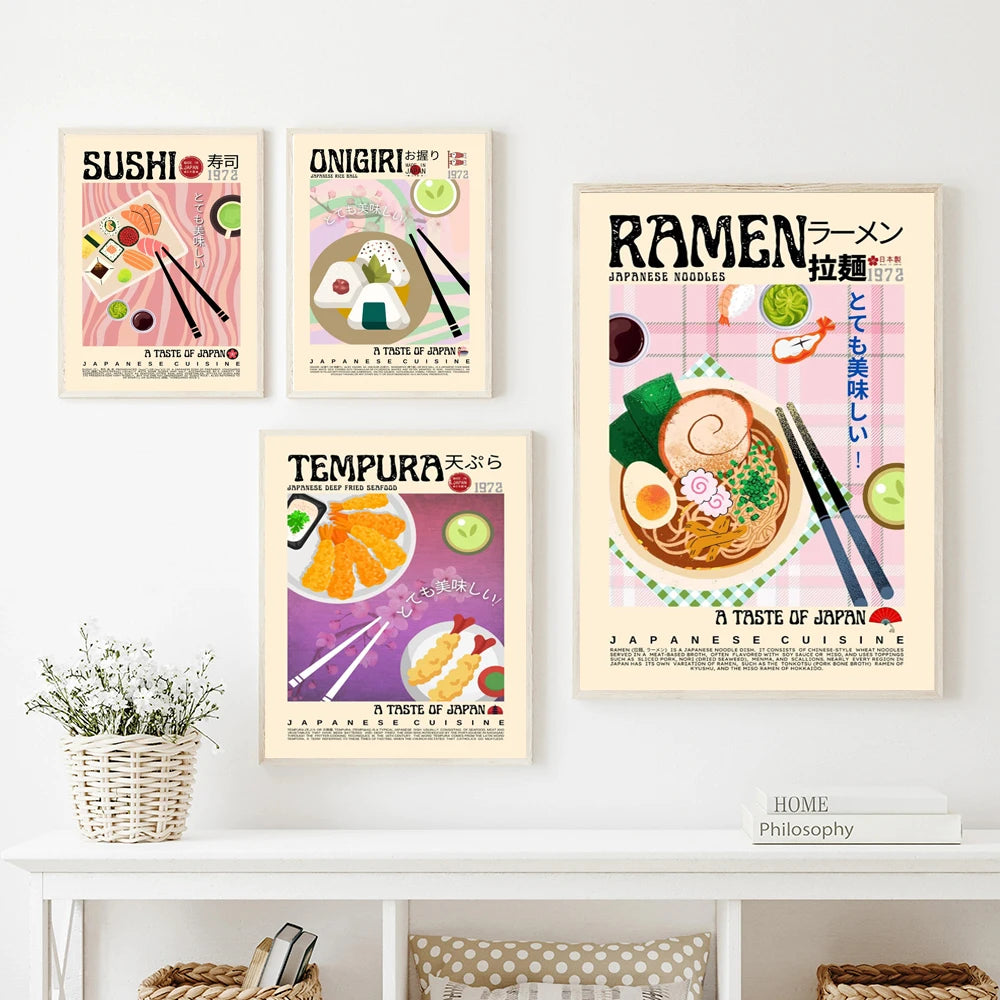 Japanese Retro Food Posters