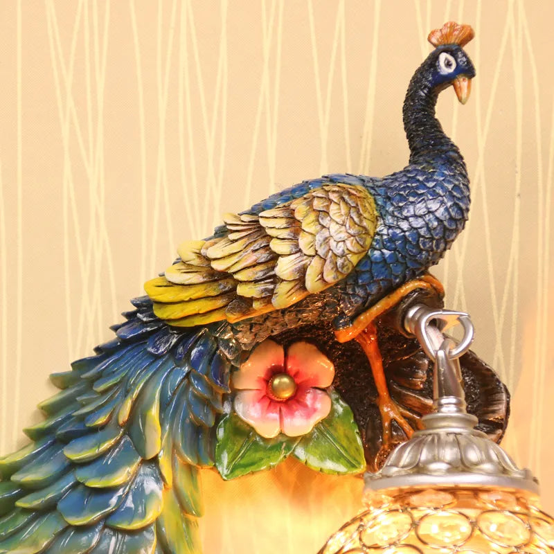 Nordic Style Retro  Peacock Wall Lamp