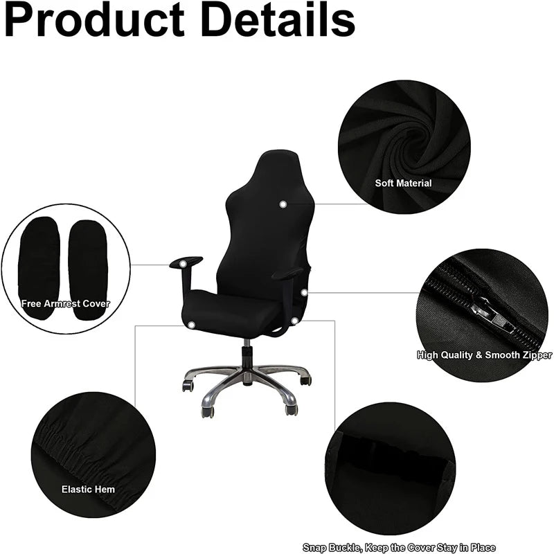 Solid Color Gaming Chair Cover