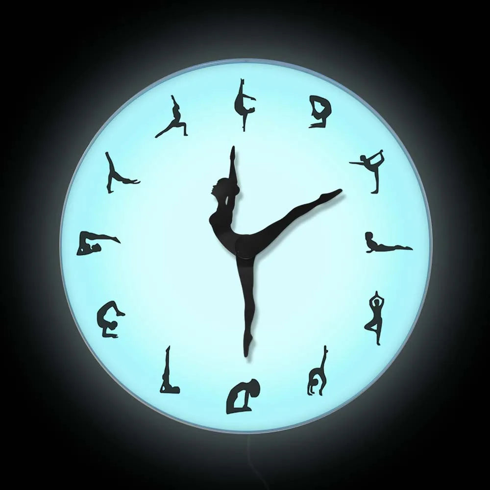 Yoga Postures Wall Clock
