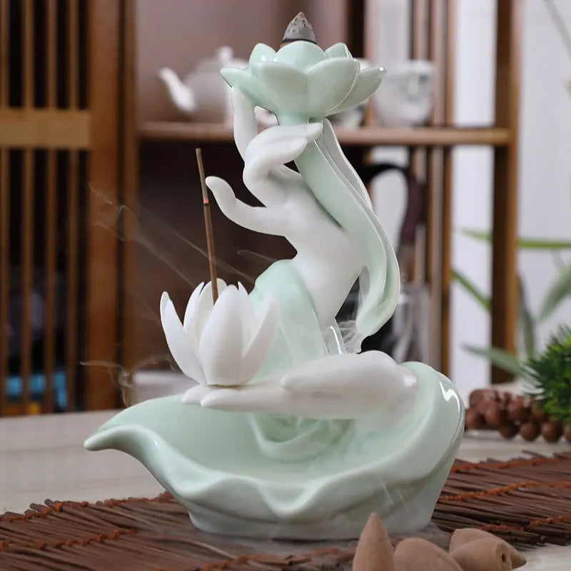Handmade Ceramic Aromatherapy Fountain for Yoga & Meditation Spaces