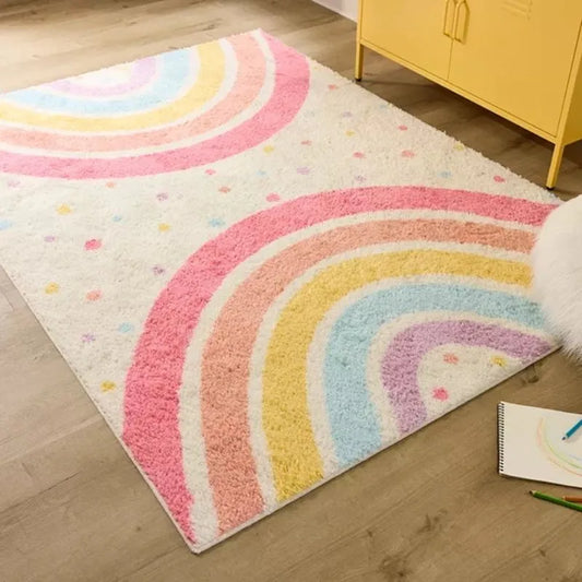Rainbow Fluffy Carpet