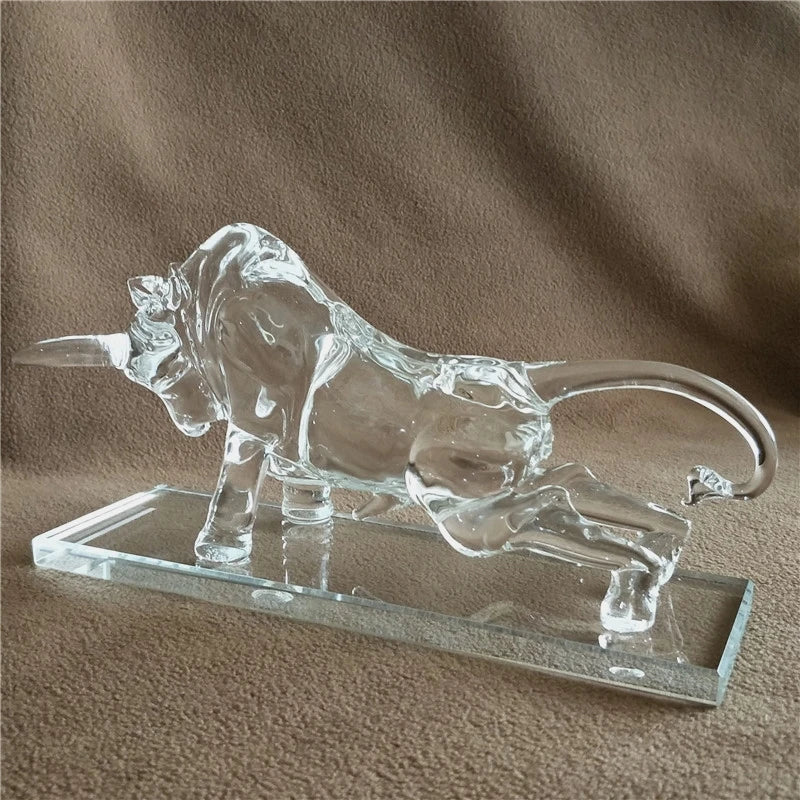 Crystal Bull Miniature Figurine