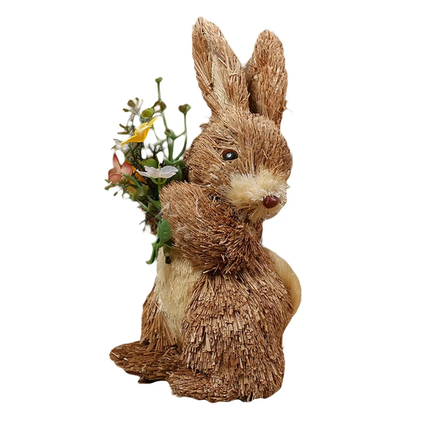 Straw Bunny Figurines