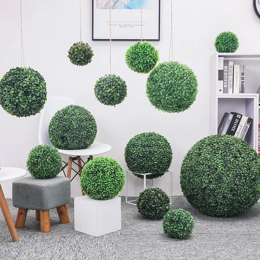 10-50cm Round Hanging Artificial Green Plant