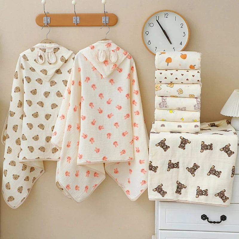 Soft Cotton Baby Hooded Towel