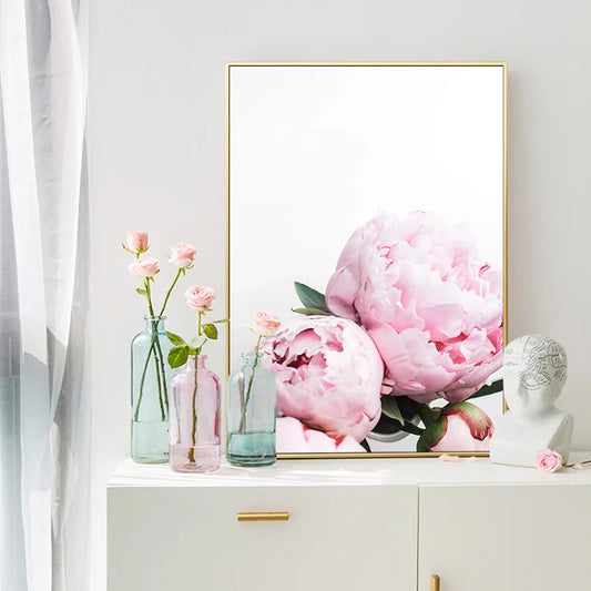 Stunning Pink Flowers Wall Art