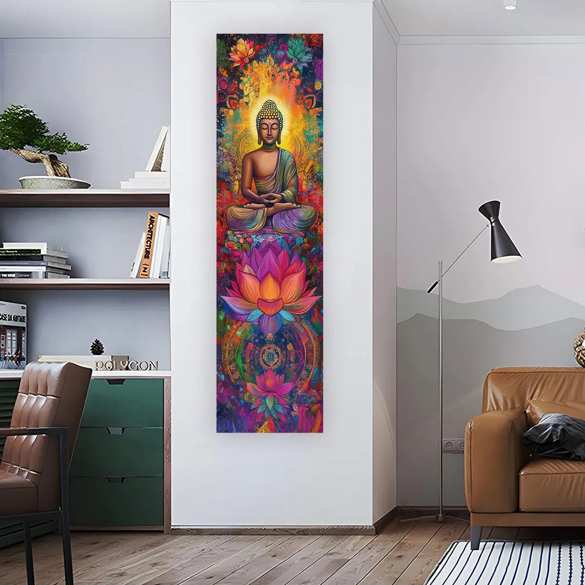 Buddha & Lotus Mandala Tapestry – Meditation Wall Hanging