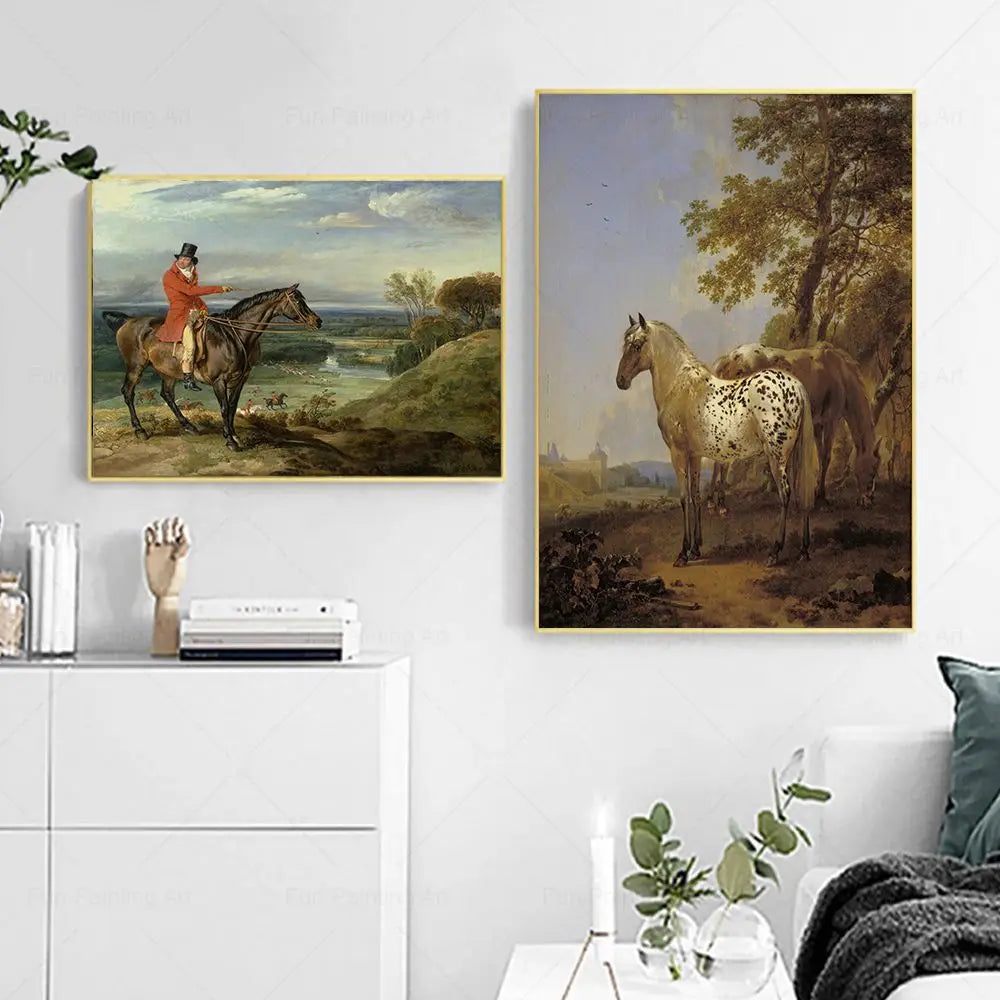 Antique Horse Poster for Farm House