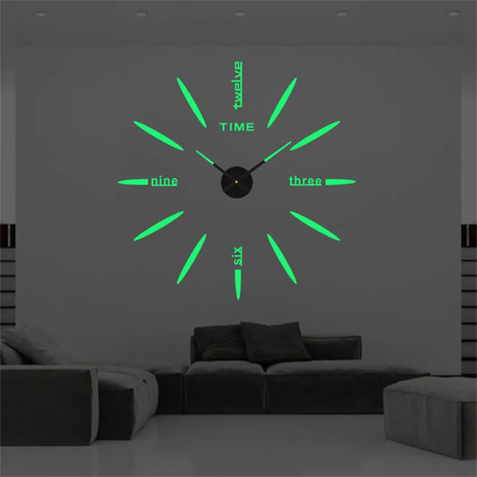 New Large Unique Style Acrylic Mirror Wall Clock