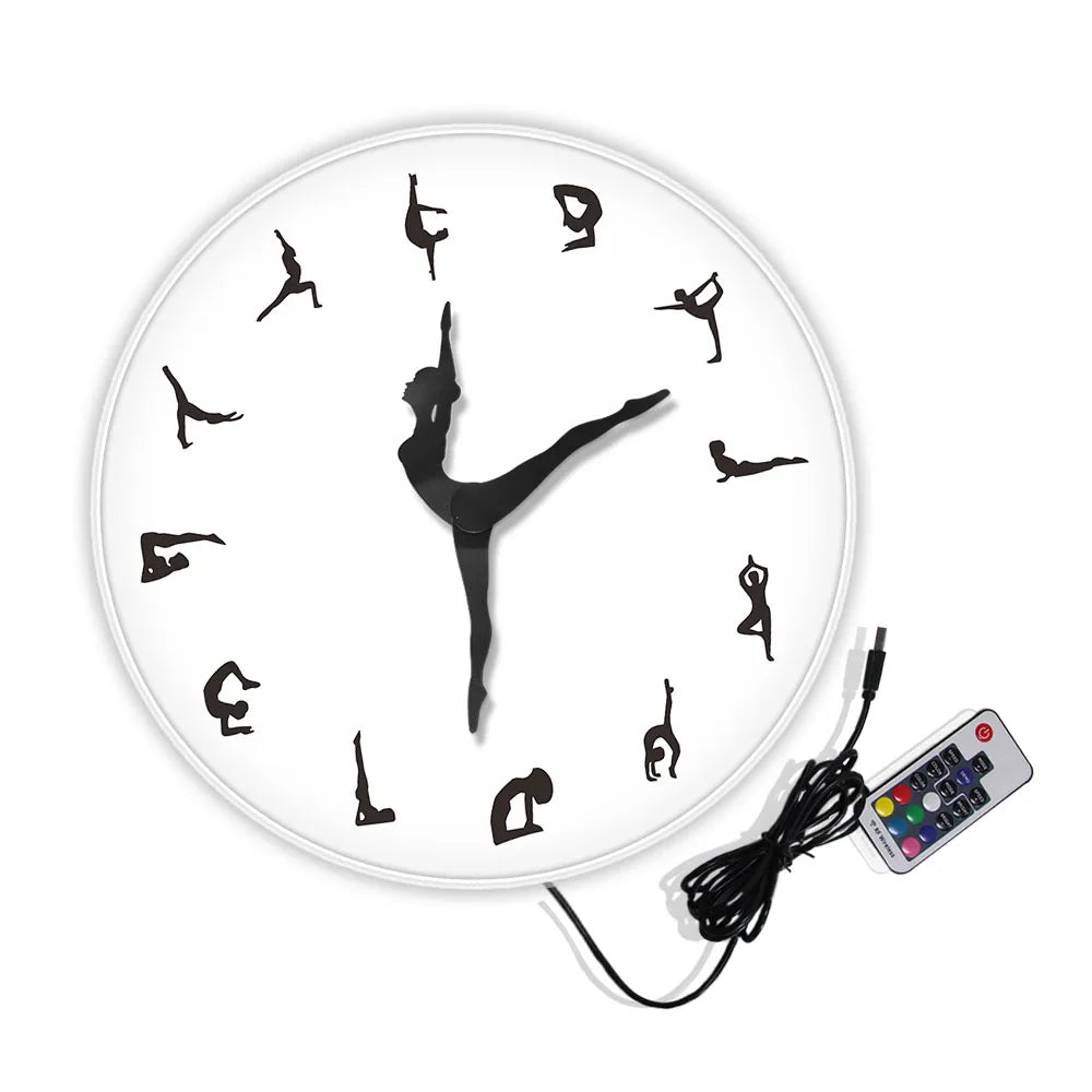 Yoga Postures Wall Clock