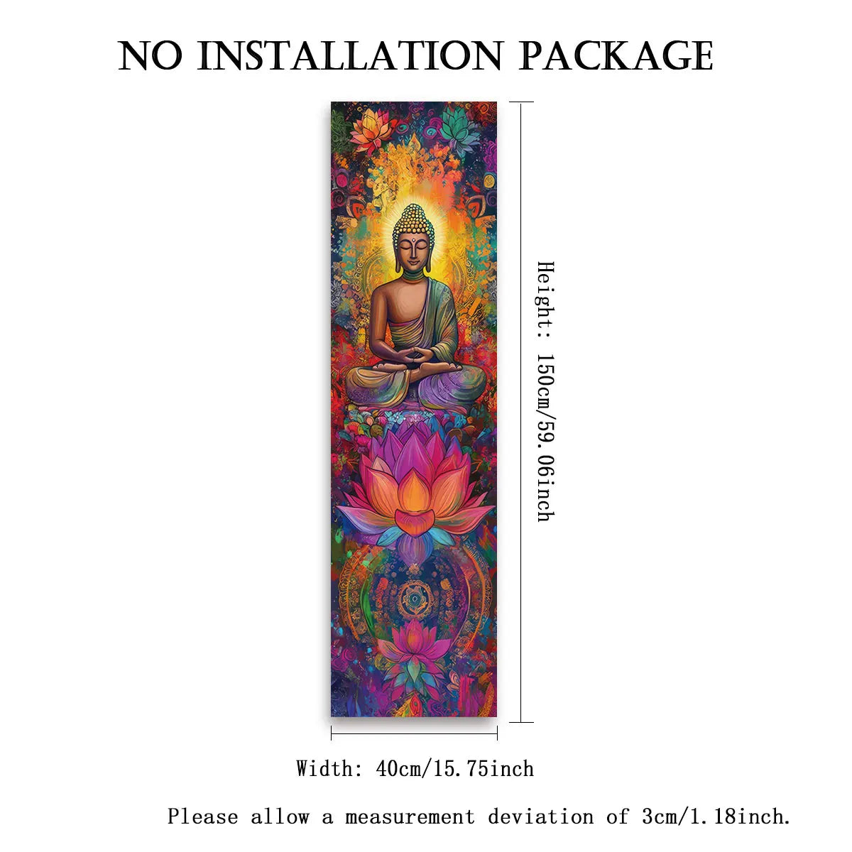 Buddha & Lotus Mandala Tapestry – Meditation Wall Hanging