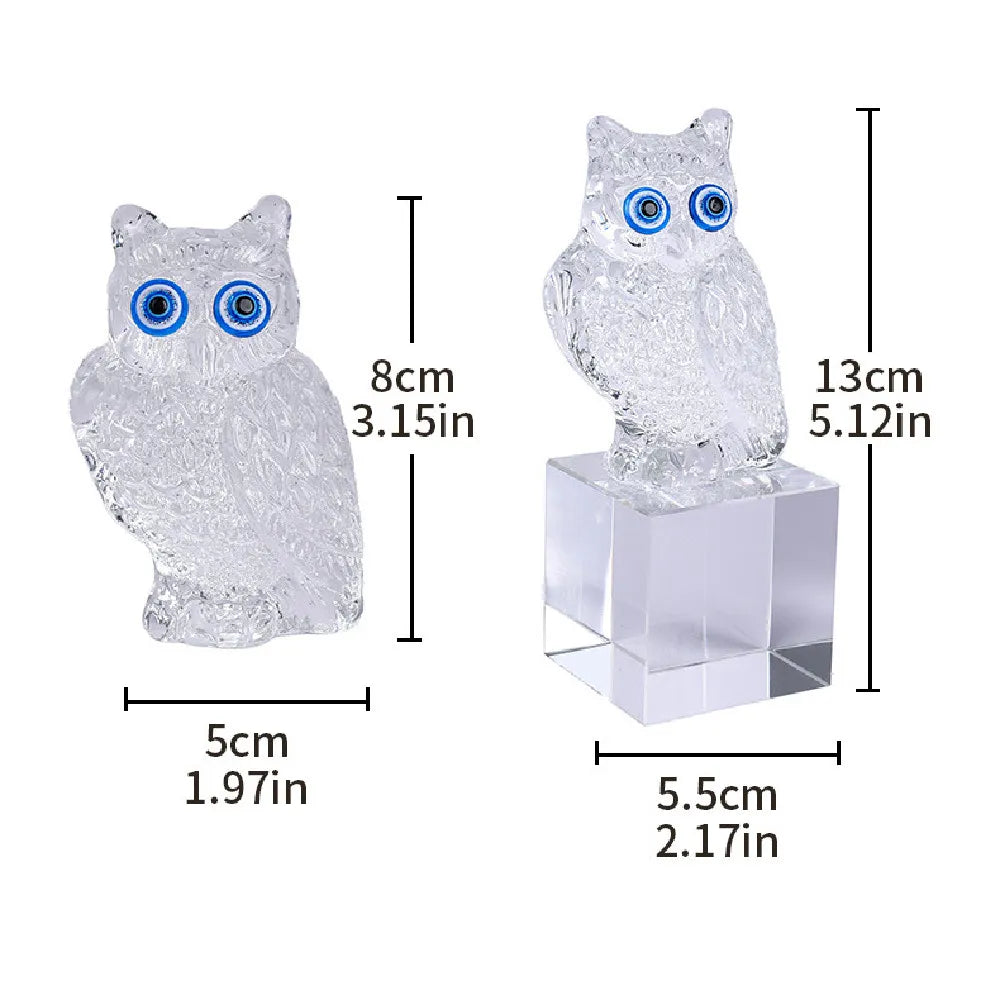 Super Cute Crystal Owl with Blue Eyes