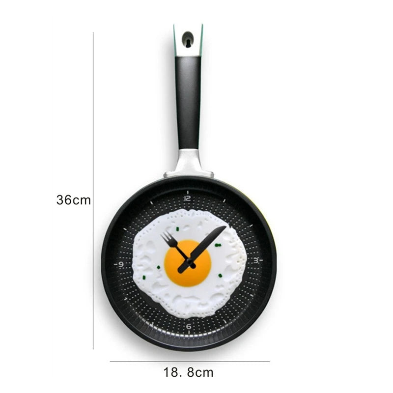 Creative Frying Pan Kitchen Clock