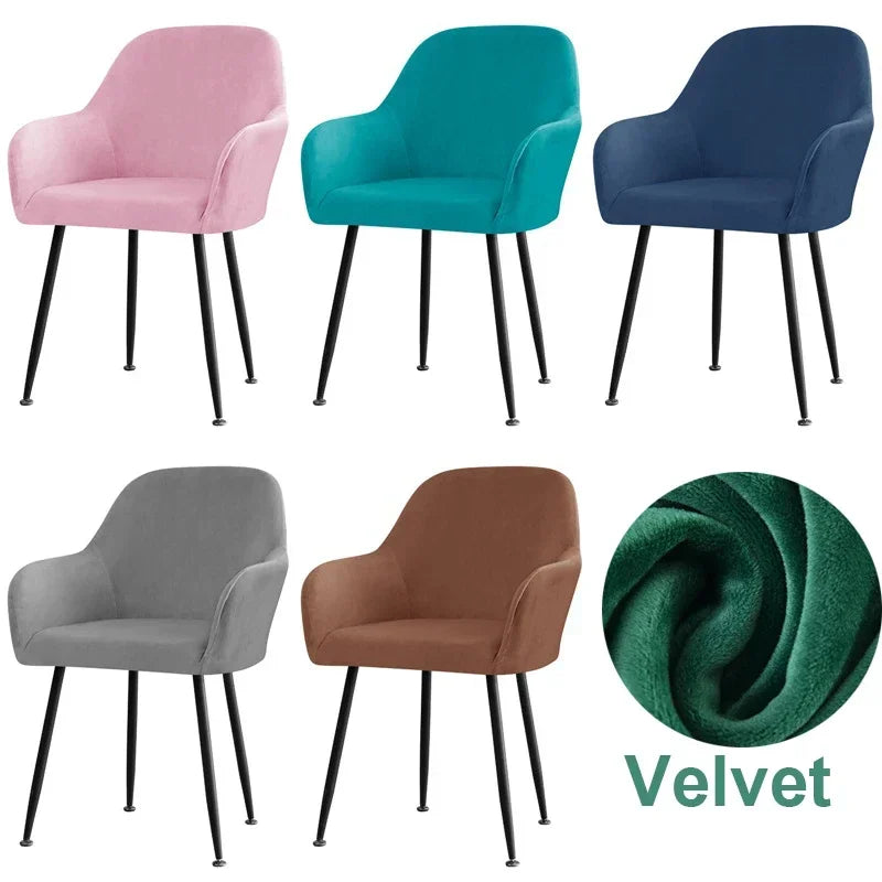 Luxuries Velvet High Arm Chair Cover